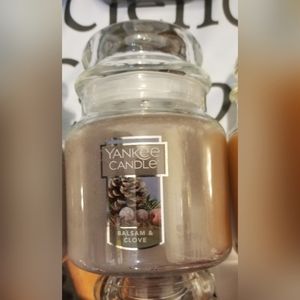 3/$42 medium jar candles - balsam and clove